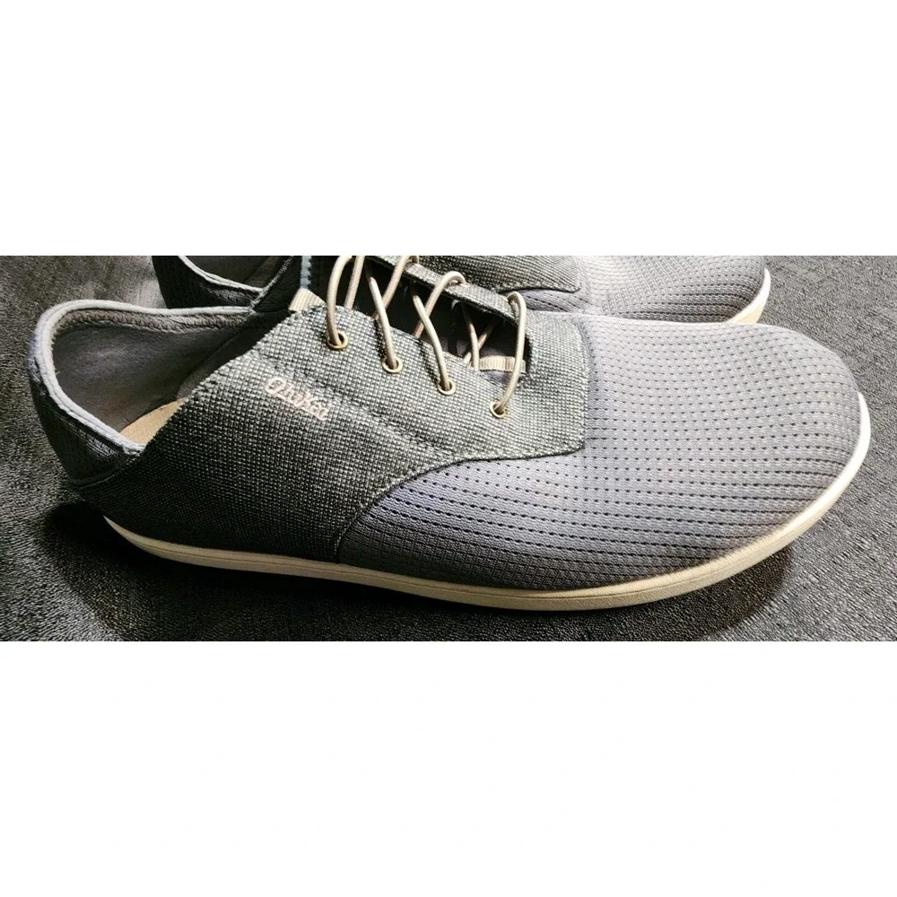 Olukai Nohea Moku Shoes Mens Size 14 Grey‎ Slip On Boat Beach Casual Sneakers